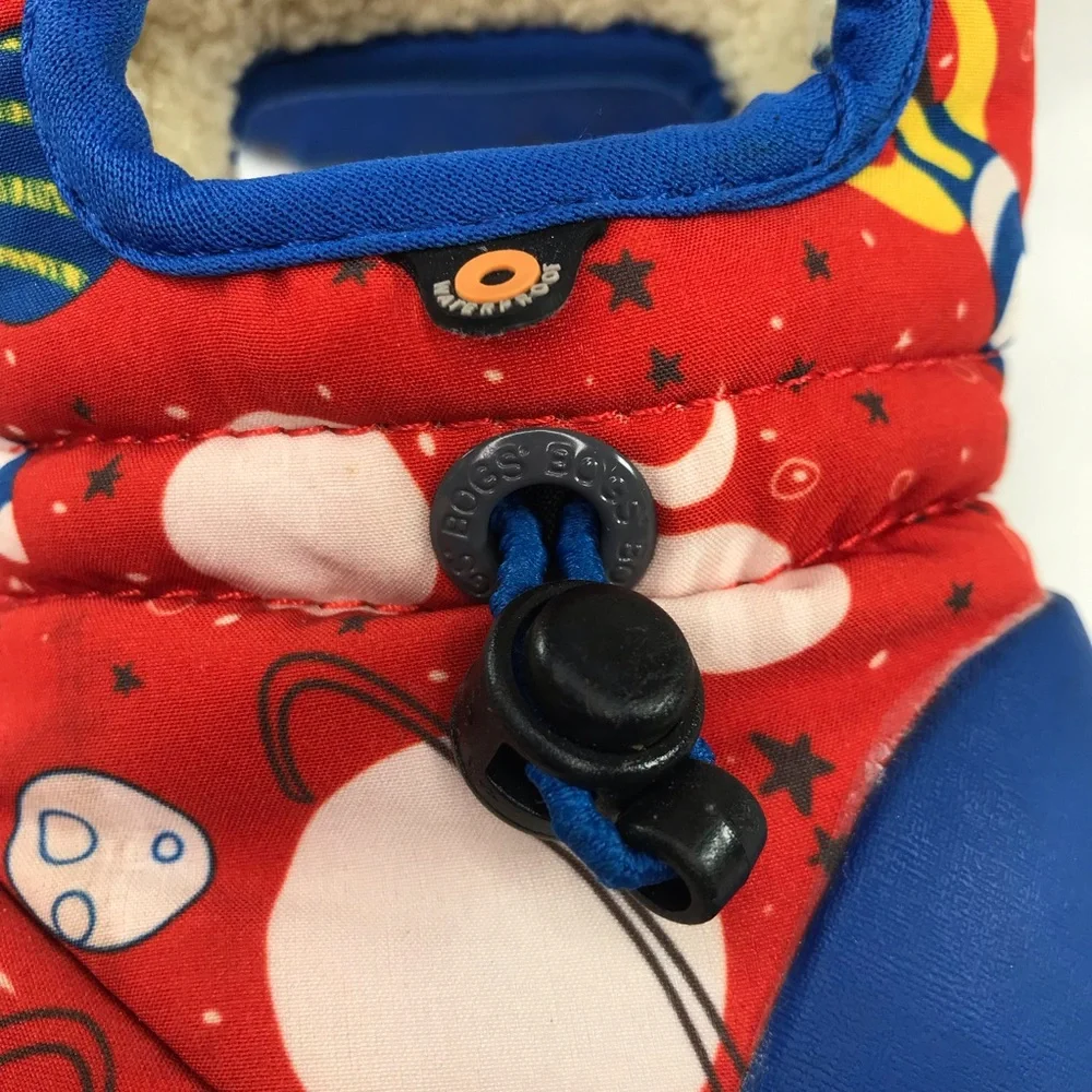 Bogs INFANTS Size 7 Blue Red B-Moc Space Insulated Waterproof Boots Winter Cold